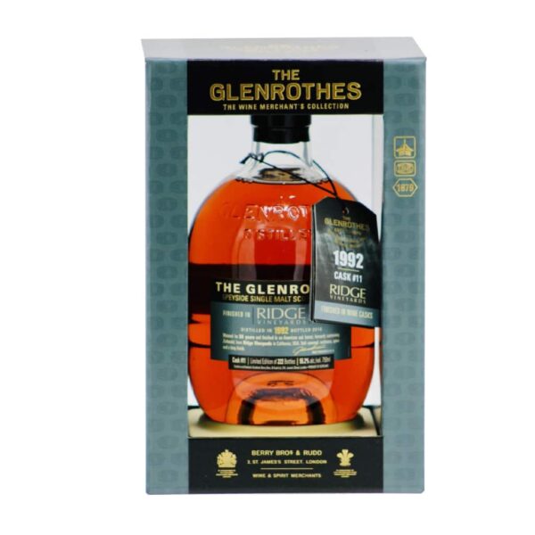The Glenrothes Ridge Cask Vintage 1992 Cask #11 24 Year Old Single Malt Scotch Whisky 750Ml