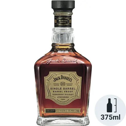 Jack Daniels Barrel Proof Single Barrel Tennessee Whisky 375Ml Jack Daniel'S Barrel Proof Single