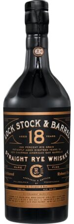 Lock Stock and Barrel Straight Rye Whiskey 18 year old